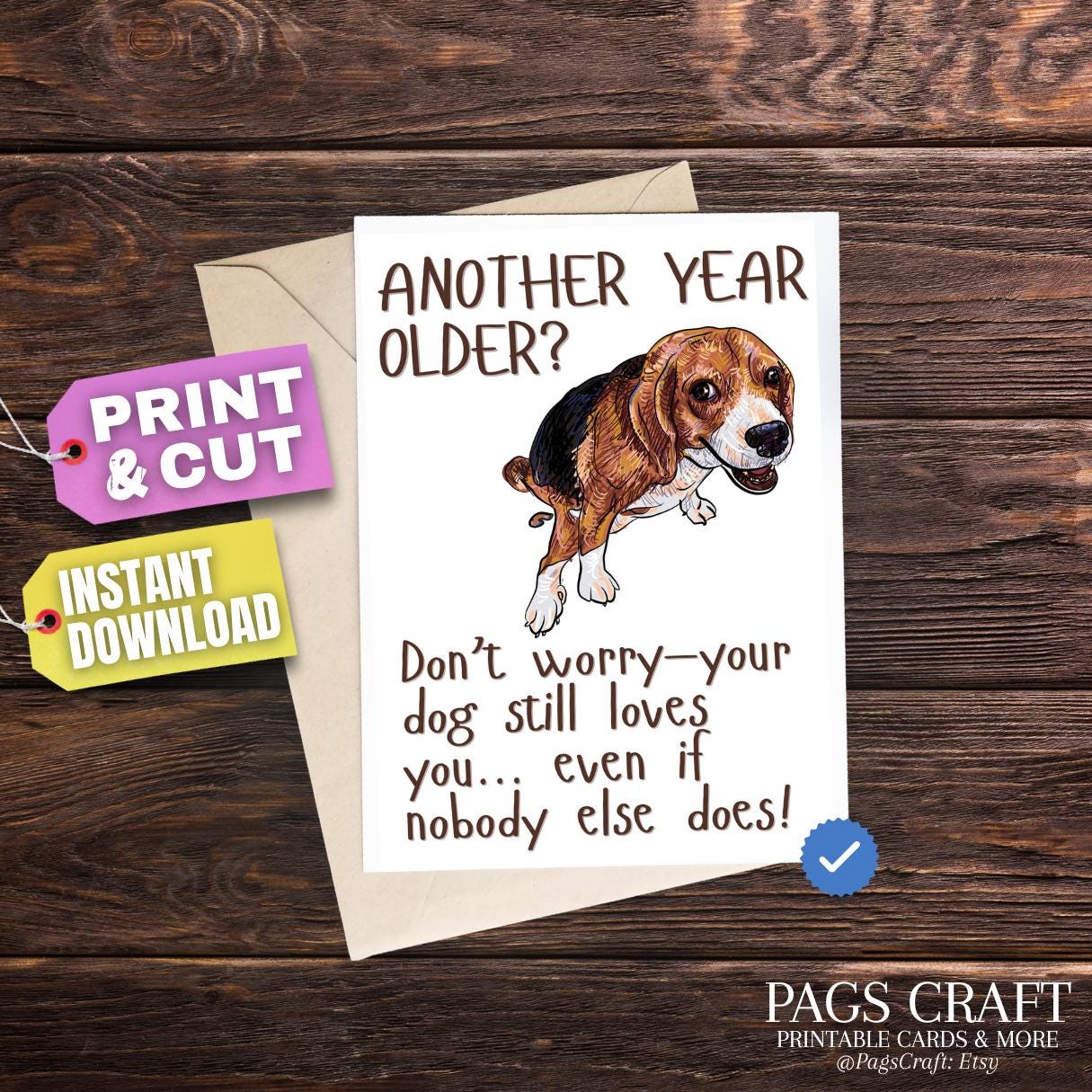 Funny Dog Card – Instant Download & Printable | Cut-out Hilarious ...