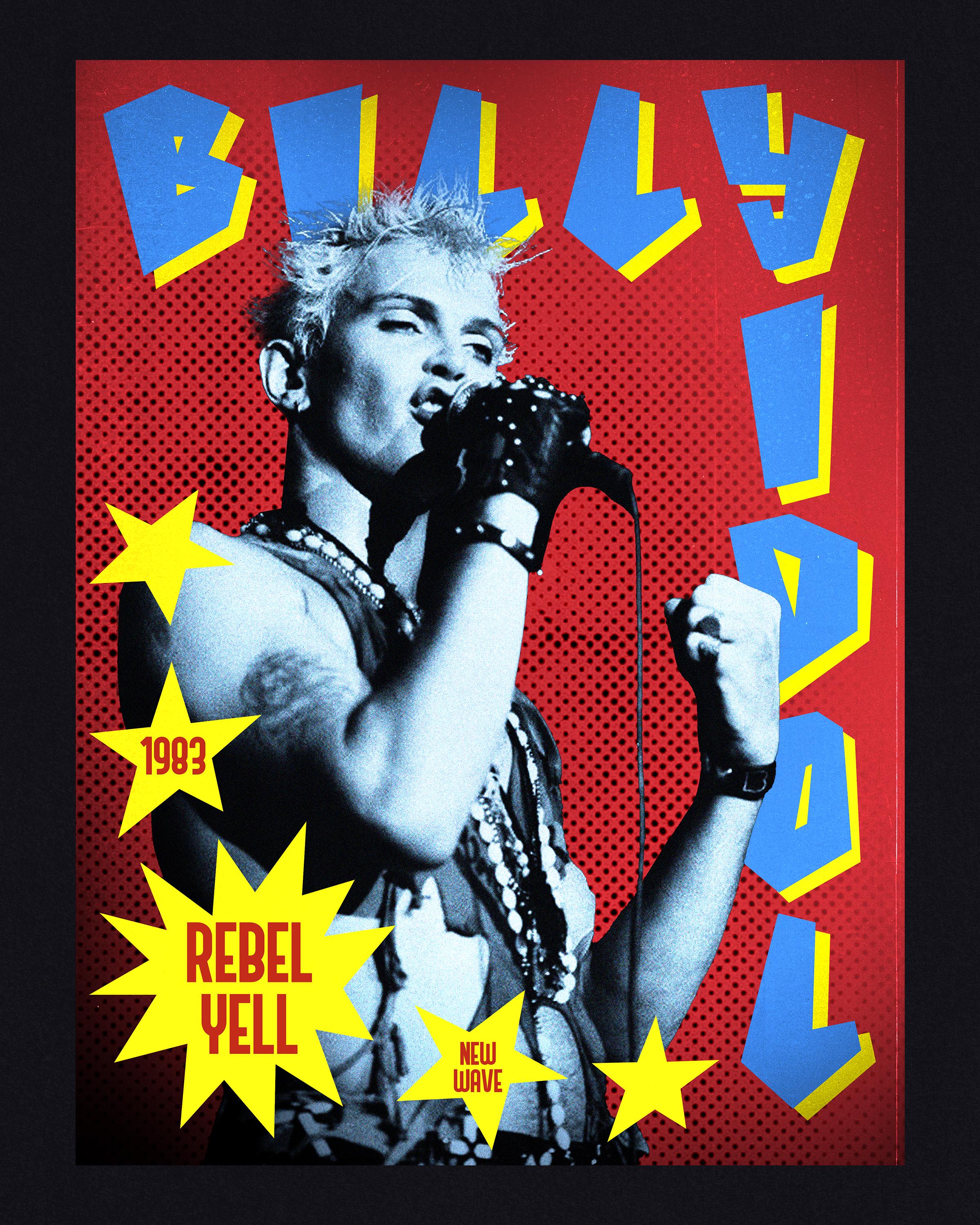 Billy Idol Rebel Yell Poster: 80s Punk Rock Wall Art - Etsy
