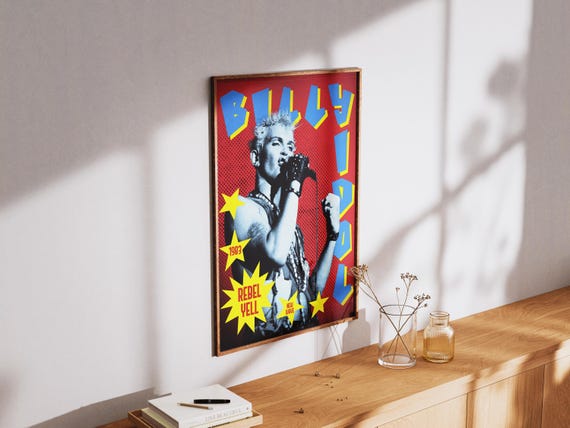 Billy Idol Rebel Yell Poster: 80s Punk Rock Wall Art - Etsy