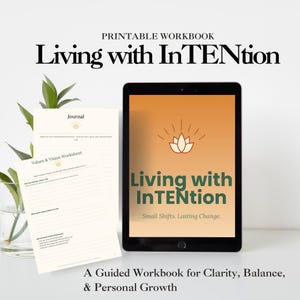 Self Growth Workbook Printable PDF | Intentional Living Workbook | Guided Journal for Clarity & Life Reset | Personal Development Planner