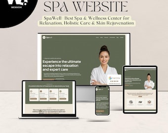 Websitesjabloon spa | Wellness- en schoonheidssalon Elementor Theme (digitale download)
