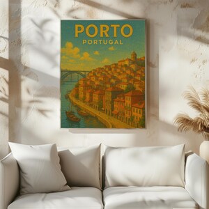 Vintage Porto Posters, Wall Art for Home Decor, Travel Enthusiast Gift, Vintage Travel Poster, Retro Style Wall Art, Gift for Travel lovers