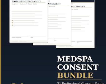 MedSpa Consent Forms Bundle | Botox, Filler, GLP-1 (Instant Download)