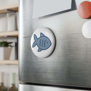 Cute Fish Button Magnet, Whimsical Decor for Home & Office, Fun Gift for Fish Lovers, Kids Room, Decorate Your Fridge