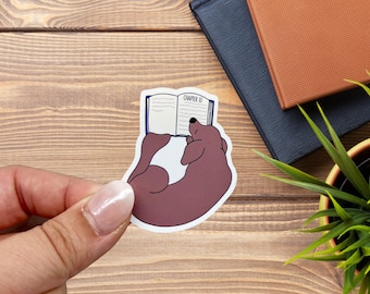 Dog and Book Sticker