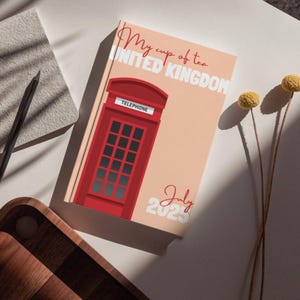 UK Travel Photo Book Canva Template | A4 Printable Vacation Album | Digital Download Scrapbook | Editable Travel Memory DIY Photo Album