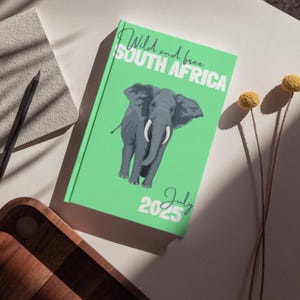 Canva-sjabloon voor reisfotoboek Zuid-Afrika | Afdrukbaar vakantiealbum op A4-formaat | Digitaal downloadplakboek | Aangepast fotoalbum met reisherinnering