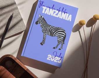 Canva-sjabloon voor reisfotoboek Tanzania | Afdrukbaar vakantiealbum op A4-formaat | Digitaal downloadplakboek | Aangepast reisgeheugen DIY-fotoalbum