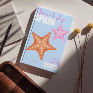 Spanje fotoboekcanvasjabloon | Afdrukbaar vakantiealbum op A4-formaat | Digitaal downloadplakboek | Aangepast reisgeheugen DIY-fotoalbum