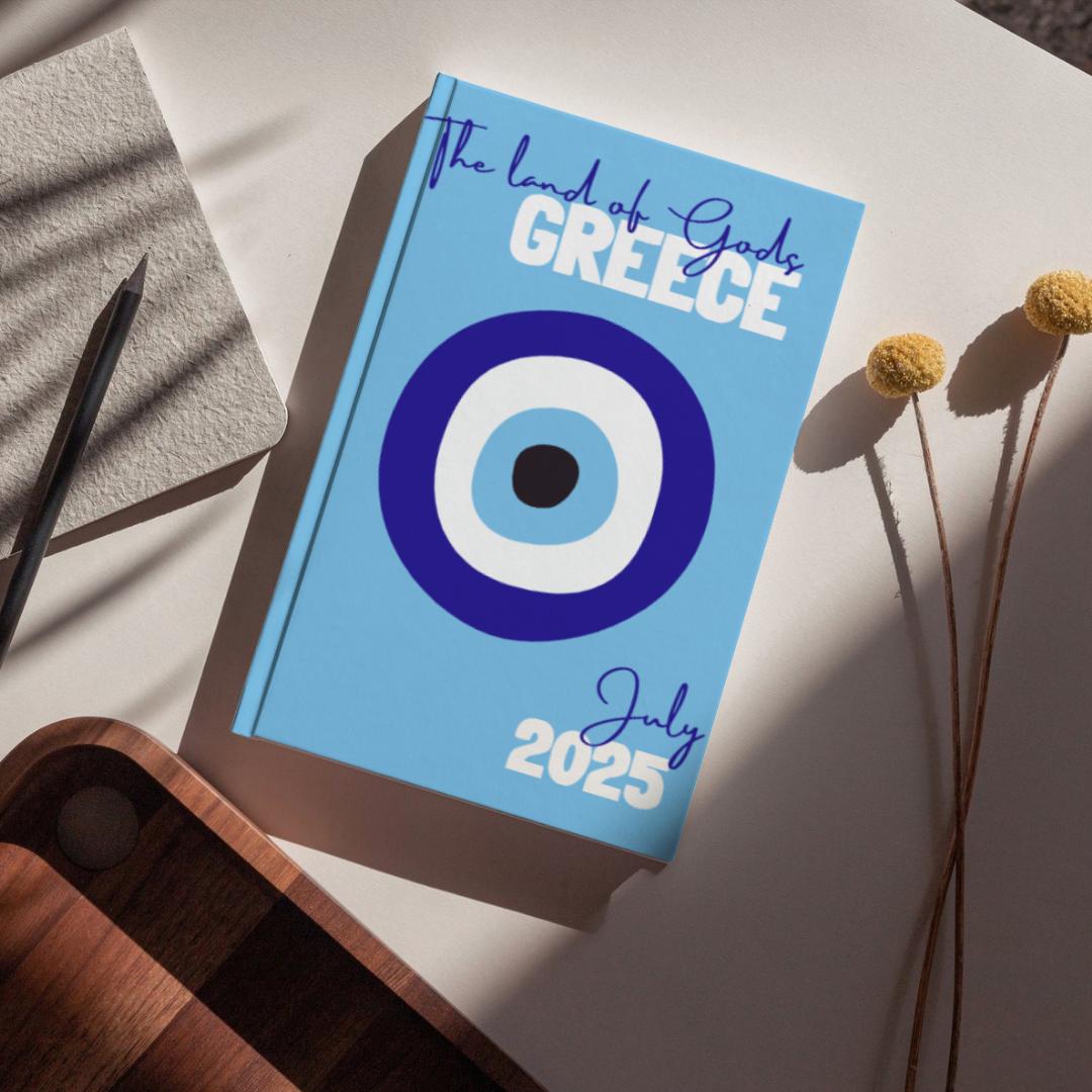 Canva-sjabloon voor reisfotoboek Griekenland | Afdrukbaar vakantiealbum op A4-formaat | Digitaal downloadplakboek | Aangepast reisgeheugen DIY-fotoalbum