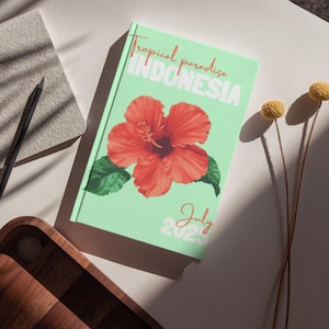 Indonesia Travel Photo Book Canva Template | A4 Printable Vacation Album | Digital Download Scrapbook | Custom Travel Memory DIY Photo Album