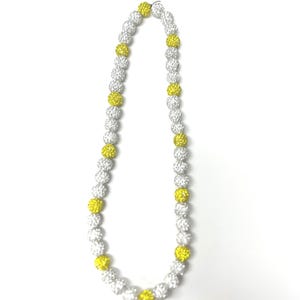 Rhinestone Bead Necklace, Lemon