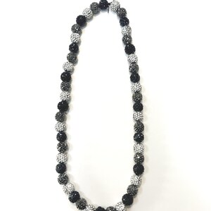 Rhinestone Bead Necklace, Moonbow
