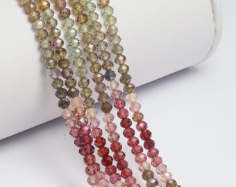 Tundra Sapphire 3mm Faceted Rondelles Bead Strand