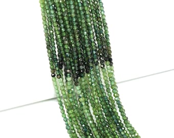 Ombre Grüner Saphir 2 mm Facettierte Rondelle Perlenstrang