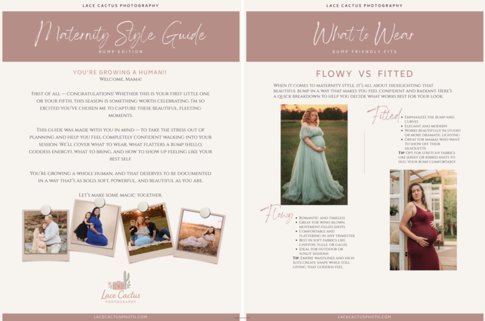 Editable Maternity Photography Style Guide PDF – Canva Session Prep ...