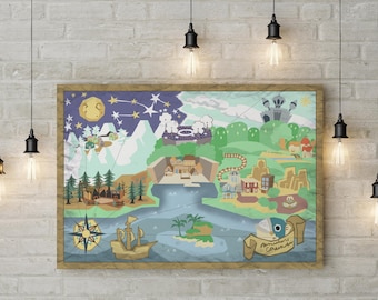 Mapa de la puerta milenaria de Paper Mario - Diseño de fans - Formato lienzo o póster