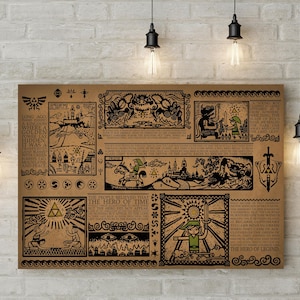 Link Wind Waker Zelda Story of a Hero - Canvas or Poster Artwork
