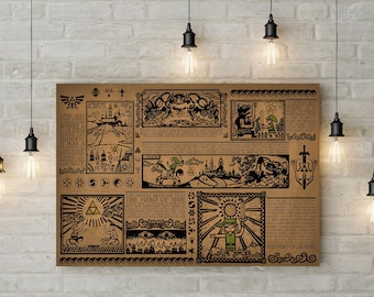Link Wind Waker Zelda Story of a Hero - Canvas or Poster Artwork