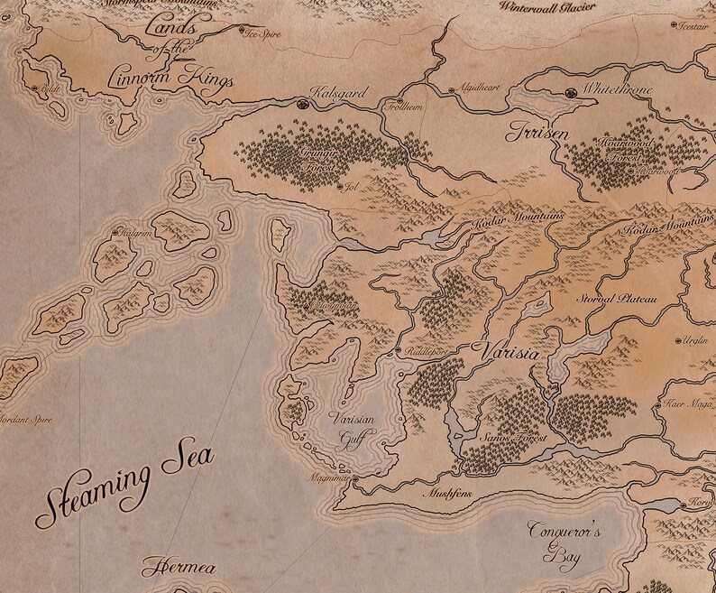 A Map of Golarion - Campaign - Fan Designed - Canvas or Poster Art - Etsy