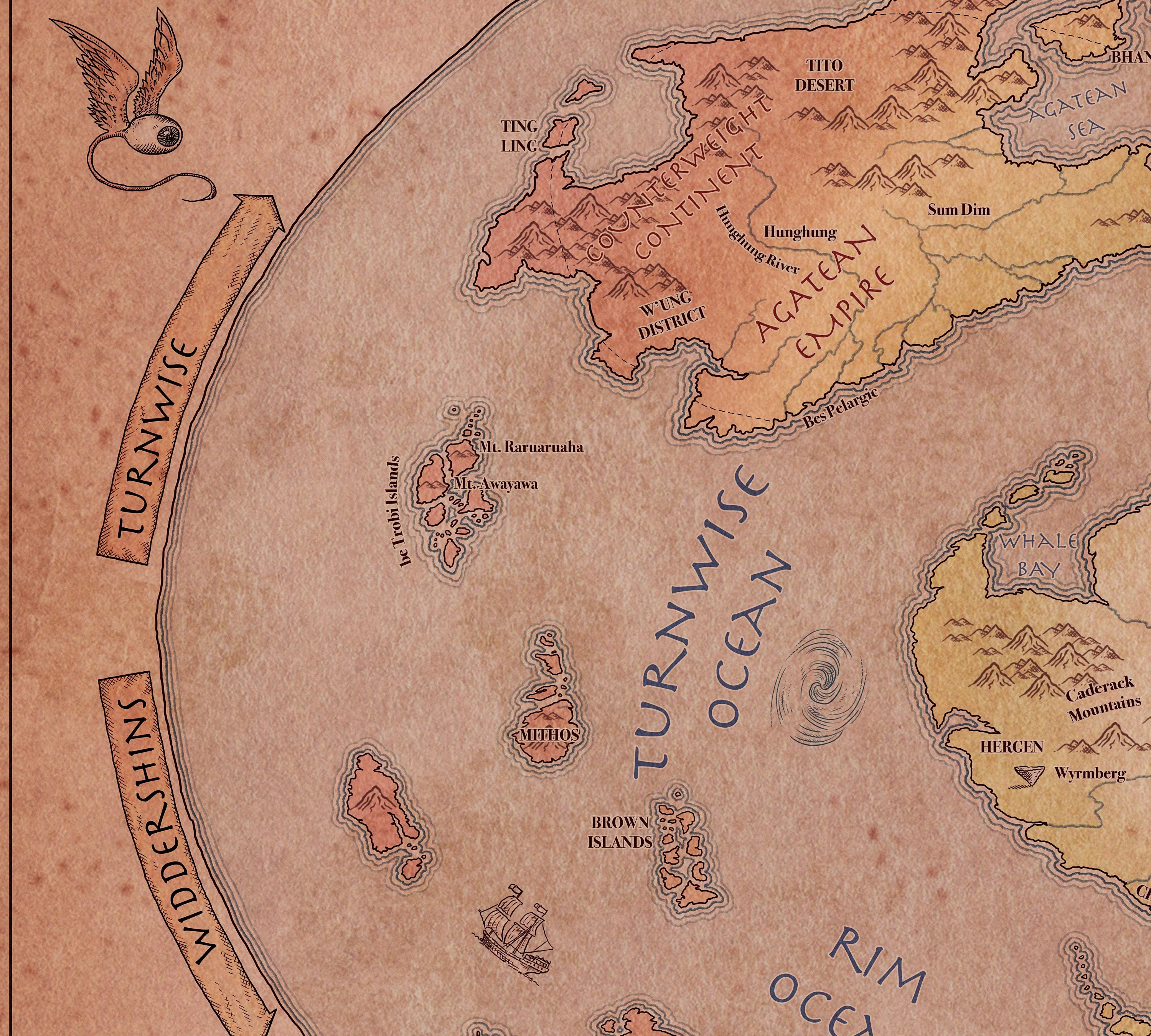Discworld Map Print A Discworld World Turtle Map - Fan Designed - Canvas or Poster Art - Etsy