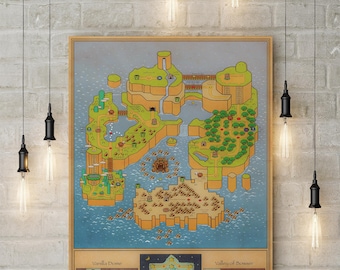 Mapa de Super Mario - Diseño de fans - Lienzo o póster