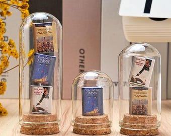 Personalized 1-3  Favorite Book Mini Display Author Writer Desk Decor Gift for Bookworm Bookshelf Decor