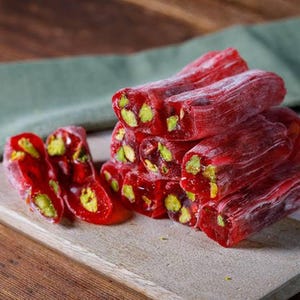Pomegranate Turkish Delight with Pistachios – Natural Pistachio Delight – Vegan & Additive-Free Treat – Traditional Sweets – Turkish Dessert