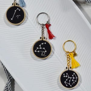 Personalized Zodiac Fire Element Keychain or Magnet