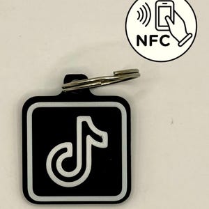 Porte-clés NFC personnalisé TikTok – Partage instantané de profil – Accessoire créateur de contenu – Cadeau high-tech