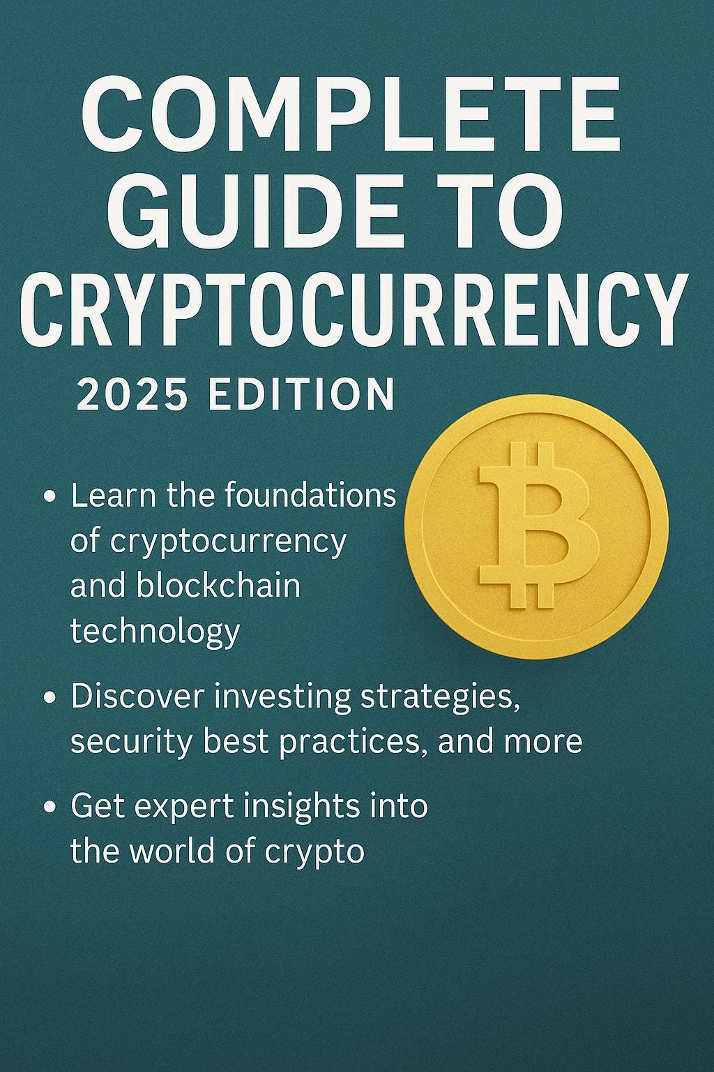 暗号通貨初心者ガイド 2025 | ビットコイン、ブロックチェーン、ウォレット、DeFiを学ぶ | 60ページ以上のデジタルPDFダウンロード