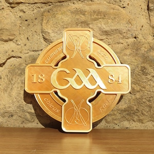 GAA Crest – 1884 Edition, 3D Printed GAA Crest Plaque, Emblem Decor, GAA Heritage Wall Plaque