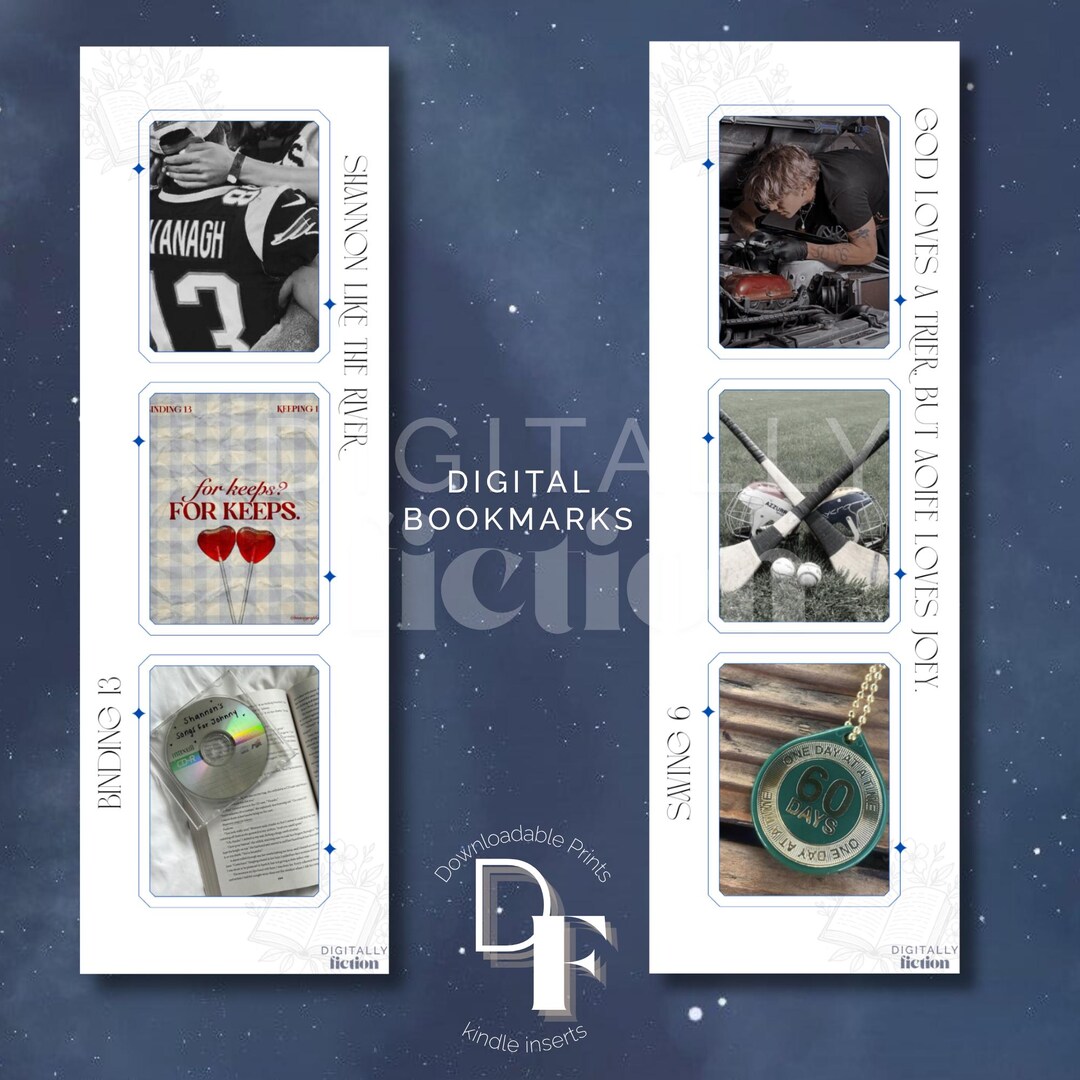 Binding 13 Bookmarks: Printable Bookish Page Keepers (set of 2 ...