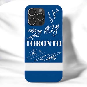 Toronto Maple Leafs Style Any 4 Custom Autos Of Your Choice IPhone 11/12/13/14/15/16 Pro/Mini/Plus/Max Durable Case Slim Glossy Hockey AM34