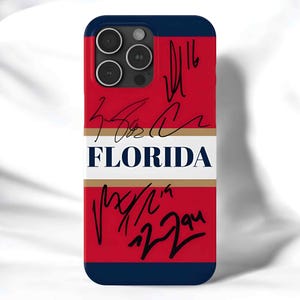Florida Panthers Style Any 4 Custom Autos Of Your Choice IPhone 11/12/13/14/15/16 Pro/Mini/Plus/Max Durable Case Slim Glossy Hockey FLA