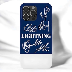 Style Lightning de Tampa Bay 4 voitures personnalisées de votre choix pour iPhone 12/11/13/14/15/16 Pro/Mini/Plus/Max Etui durable fin hockey Vasi brillant