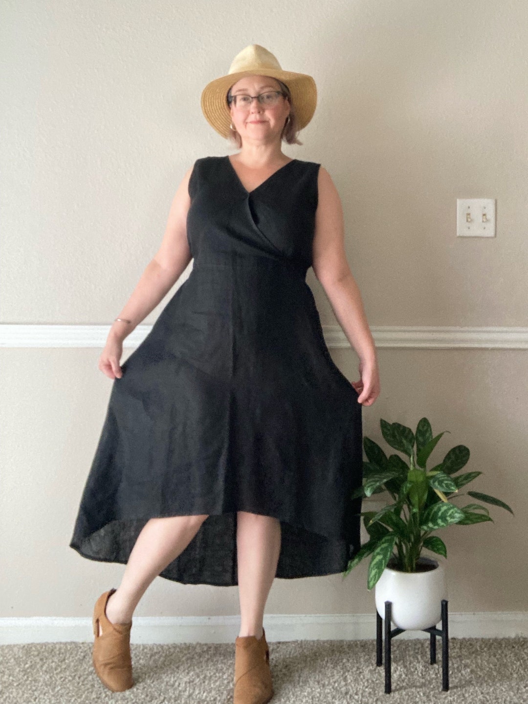 90s Forever 21 Mustard Linen Sun Dress main image 0