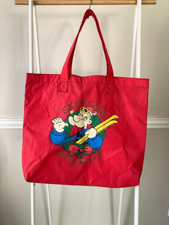 Vintage Tote Bag, Popeye Nylon Bag - Etsy