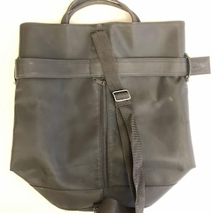 Vintage Tote, JIL SANDER Black Shoulder Handbag Convertible Bag, Authentic Designer Accessories