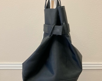 Jil Sander, Nylon Bag With Leather Handles, Magnetic Closure - Etsy