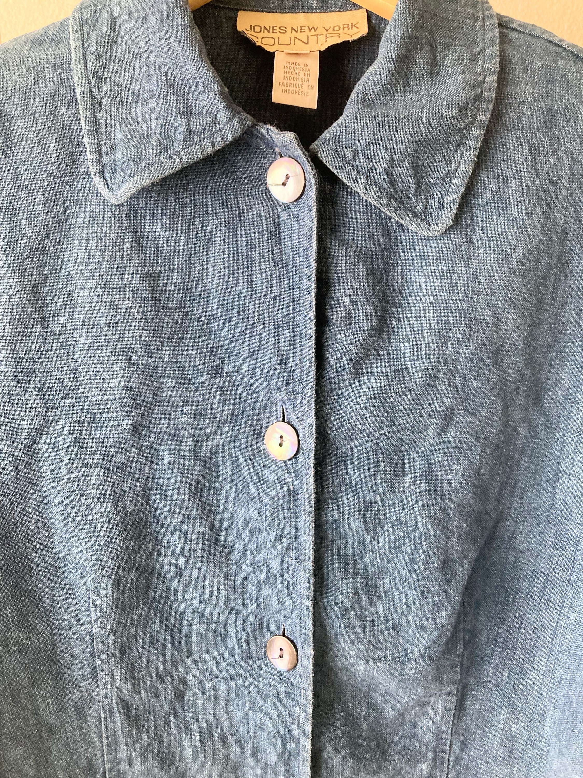 1990~2000's linen×rayon boxy jacket 1990~2000's linen×rayon boxy jacket Vintage 90s 00s Linen