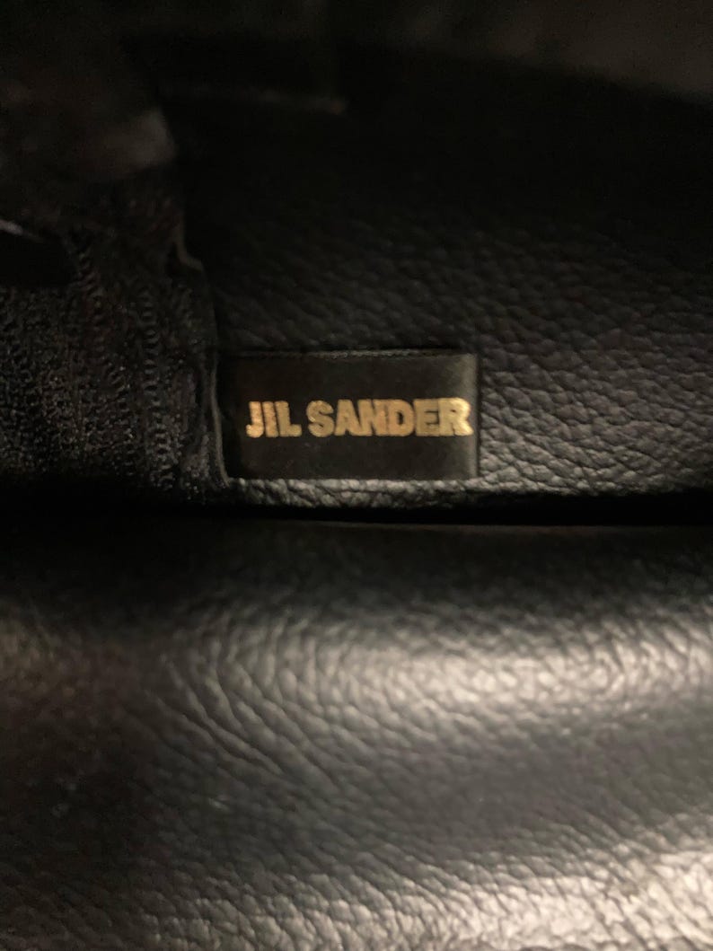 Vintage Tote, JIL SANDER Black Shoulder Handbag Convertible Bag, Authentic Designer Accessories