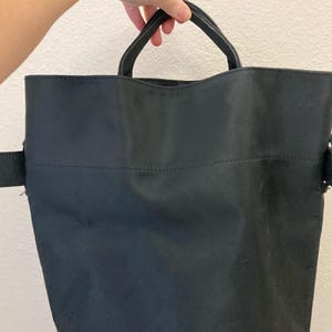 Vintage Tote, JIL SANDER Black Shoulder Handbag Convertible Bag, Authentic Designer Accessories