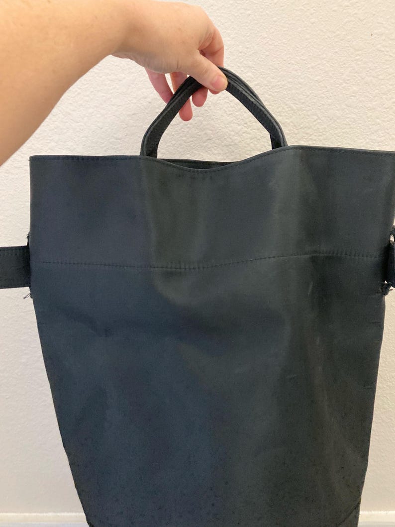 Vintage Tote, JIL SANDER Black Shoulder Handbag Convertible Bag, Authentic Designer Accessories