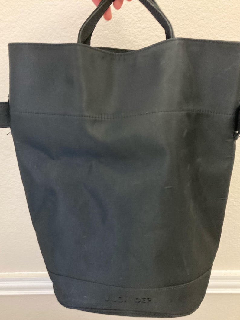 Vintage Tote, JIL SANDER Black Shoulder Handbag Convertible Bag, Authentic Designer Accessories
