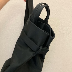 Vintage Tote, JIL SANDER Black Shoulder Handbag Convertible Bag, Authentic Designer Accessories