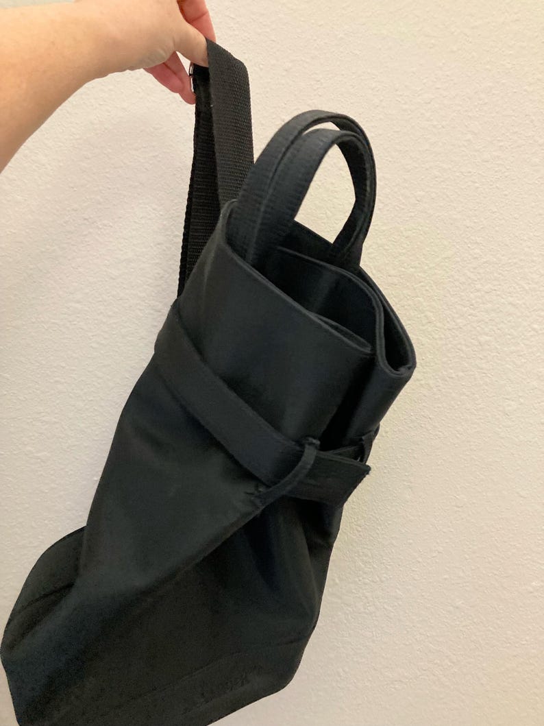 Vintage Tote, JIL SANDER Black Shoulder Handbag Convertible Bag, Authentic Designer Accessories