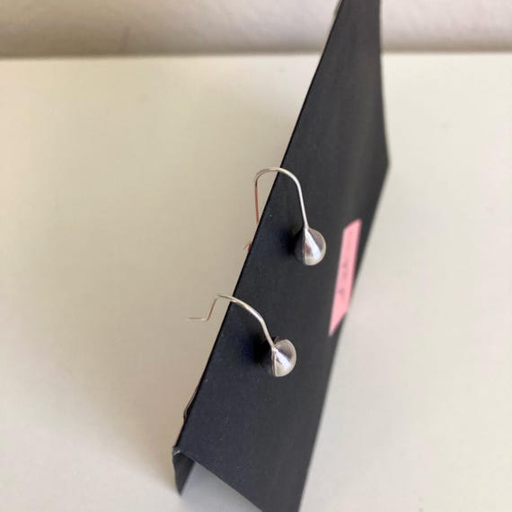 Vintage Silver Earrings, Solid Silver Teardrop Je… - image 6
