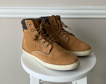 Vintage Boots, Timberland Brown Suede Leather Hiking Shoes, Women 8.5