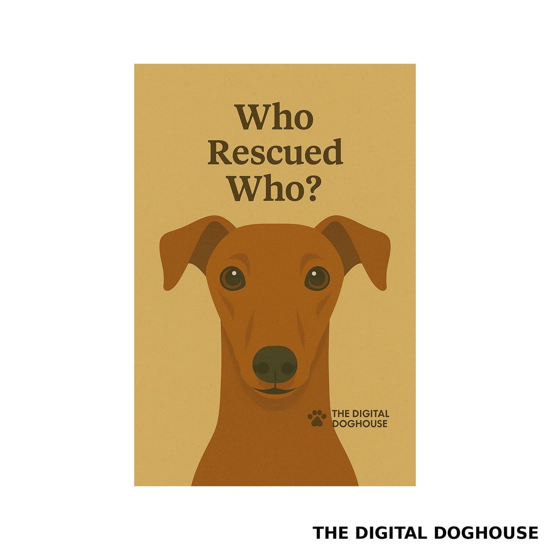 Who Rescued Who Printable Wall Art | Rescue Dog Digital Download | Dog ...